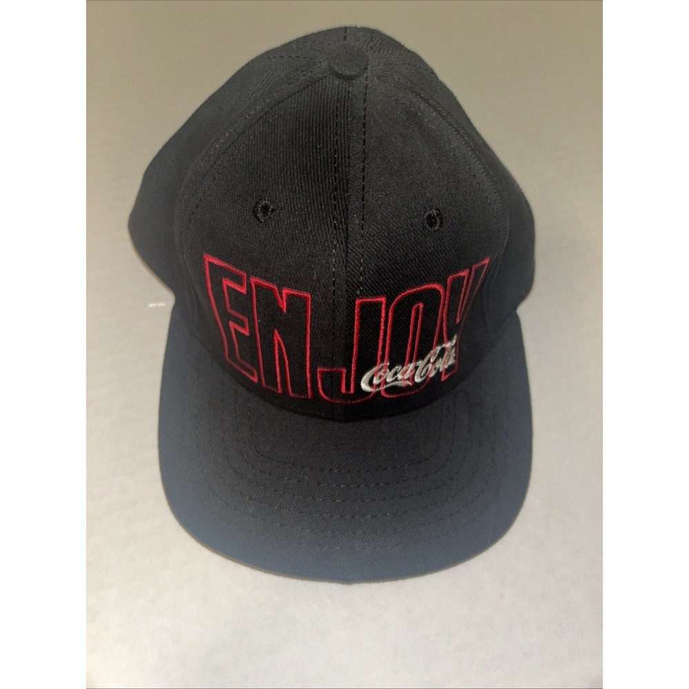 Coca-Cola American Needle Adjustable Hat Cap Made in USA Black Red Logo Vintage